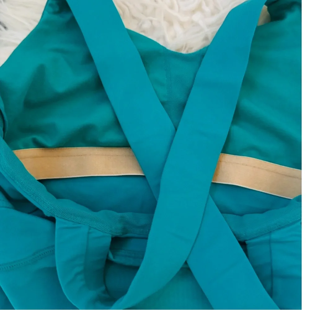 Lululemon VINTAGE Push Your Limits Teal Tank Top